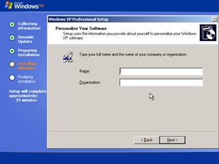 windows xp install