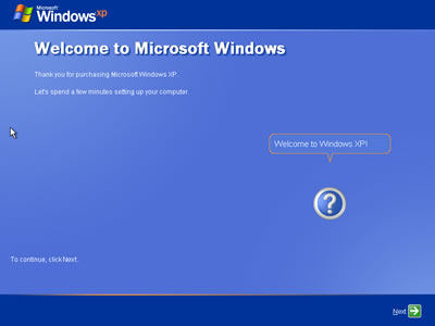 windows xp install